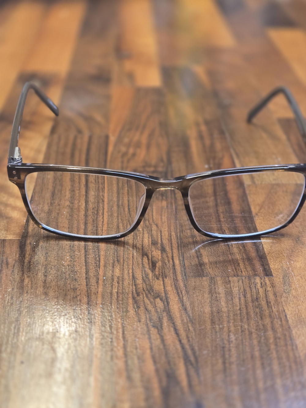 Colours by Alexander Julian Rectangular Brown Eyeglasses